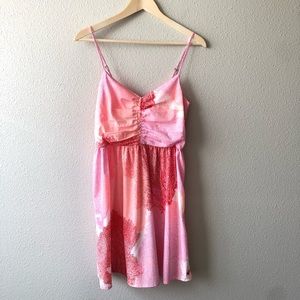 Roxy Pink & Red Light Weight Fun Summer Dress
